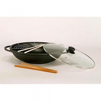 Offerte Krüger Leipzig SCO11 Wok con Coperchio in Vetro 36 cm