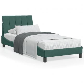 Komfortbett Dunkelgrün mit Matratze 90x200 cm