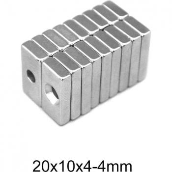Aimant avec Trou Carré 4mm