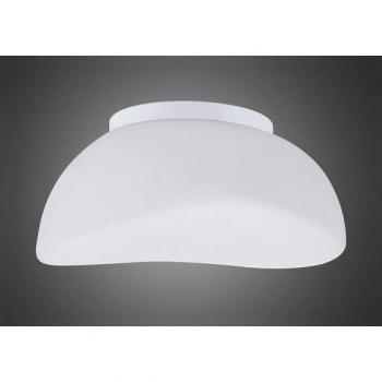 Filo a Soffitto Opal 3 Luci E27, Cromo Lucido, Vetro Bianco Satinato