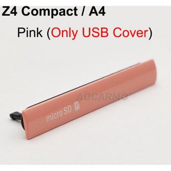 Aocarmo USB Ladeport Staubschutz + Micro SD Port + SIM Karten Port Abdeckung für Sony Xperia A4 / SO-04G / Z4 Compact