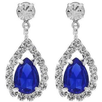 Gotas de Azabache Real en Plata 925 con Zafiro Azul