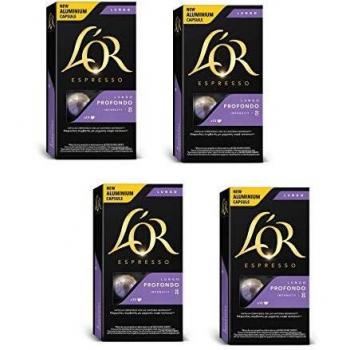 L'Or Espresso Café Lungo Profondo Intensidad 8 | 100 cápsulas de aluminio compatibles con máquinas Nespresso (R)*