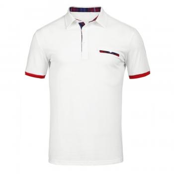 Wixens Herren Sommer-Polo Kurzarm – Karo Patchwork Design