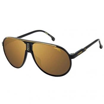 Carrera Champion 65/N Unisex Full-Rim Pilot Sunglasses, Black, 62mm