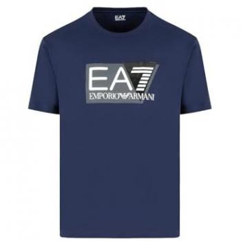 Camiseta EA7 Visibility, Color Marino, Algodón