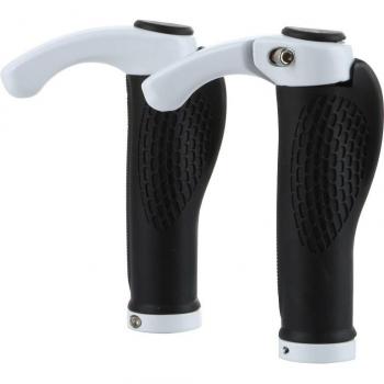 1 Pair of Anti-Slip TPR Rubber MTB Bicycle Grips with Aluminum Alloy Lock