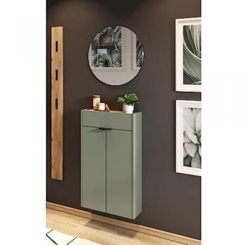 Eiche und grün Garderobe ABERDEEN-01 für Flure