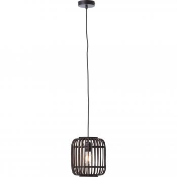 Woodrow Suspensions 1 Flamme 21 cm – Bois sombre / Noir, luminaire d’intérieur, A60, E27, 60 W (ampoule non incluse)