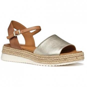 Geox Eolei Light Gold Camel Sandali da Donna