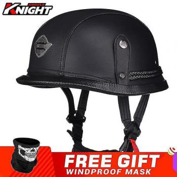 Casco Moto Leather Dot – Version Noir