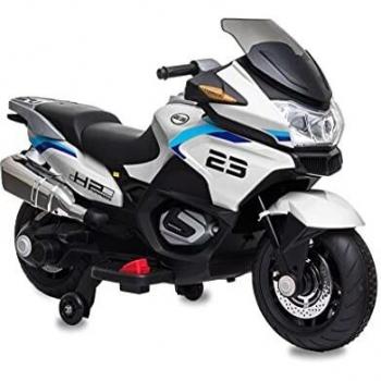 Moto Elettrica da Strada per Bambini con Luci e Suoni, Ricaricabile, Colore Bianco, Teorema, Modello 66691