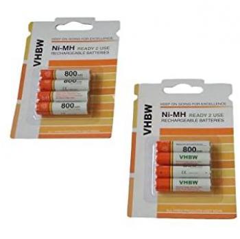 Ensemble de 8 Batteries AAA pour Logitech K750, R400, R700