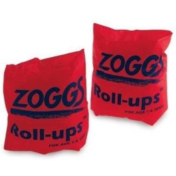 Zoggs Roll‑Up Kids – Brazaletes de Natación Unisex Naranja y Azul (6–12 años)