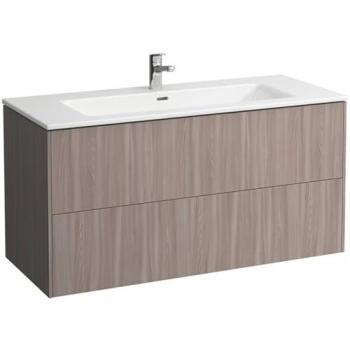 Set Laufen Pro S: Lavabo, 2 Grifos, Rebosa, Mueble Bajo y 2 Cajones – Olmo Claro