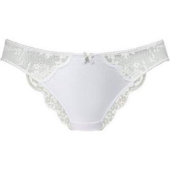 LASCANA Damen Unterwäsche Slip Weiß Größe 40