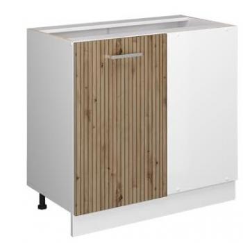 Mobile cucina angolare R-Line, Rovere artigianale, 86 cm, pl Antracite