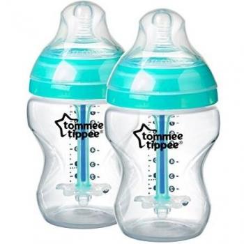 Tommee Tippee Biberón Anticólicos Avanzado Transparente, 2X260 ml