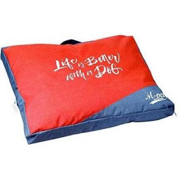 Prag Hundematte von M‑PETS – 120x80 cm, Teflon, rot/blau kombiniert