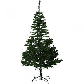 Albero di Natale Artificiale Verde 1,80 m con Base in Metallo