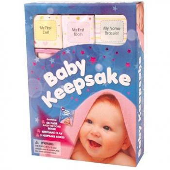 Baby Keepsakes Boxset: Keep all your precious baby memories together. Comes with a Baby Reccord Book too to log every step from Baby to toddler.