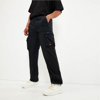 Ellesse Squadron Black Dual‑Fabric Cargo Jeans – Black, Men’s M