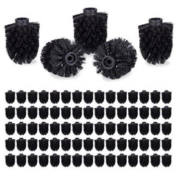 Set of 80 Relaxdays Loose Toilet Brushes – 8cm Diameter, Black