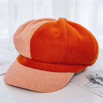Casquette rétro en laine pour femmes