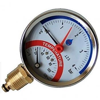 120C Temperature Gauge 80mm Dial 1/2 BSP