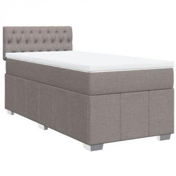 VidaXL Boxspringbett 80x200 cm Taupe mit Matratze