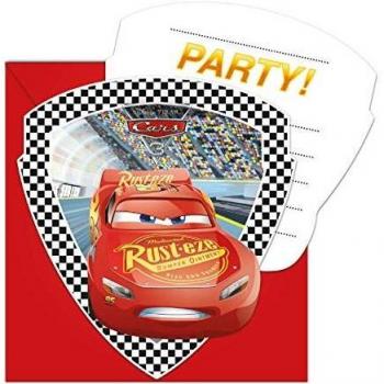 Disney Einladungskarten Cars, 6 Stück