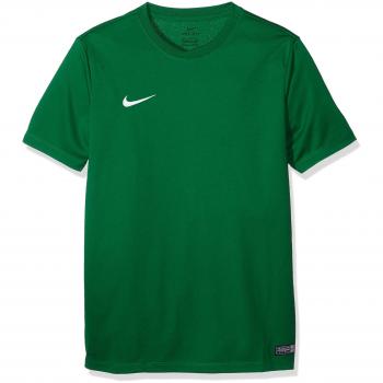 Nike Kids' Park VI Short-Sleeve Soccer Top in Green (Pine Green/White), X-Large