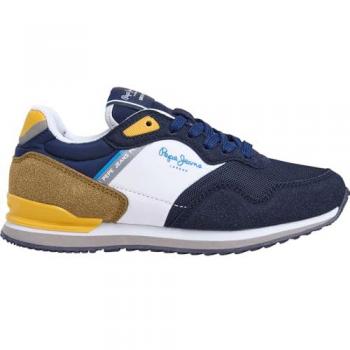 Junior London Life de Pepe Jeans – Bleu Marine/Jaune/Blanc, 33 mm