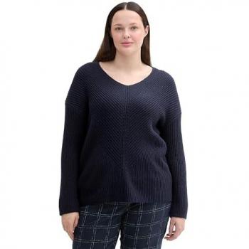 TOM TAILOR PLUS Strickpullover mit Rippstruktur
