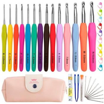 14pcs Crochet Hooks and Stitch Gauge Set