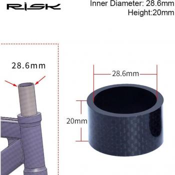 Risico 28.6mm Carbon Washer voor Stuurpen Aanpassing Mtb/Road