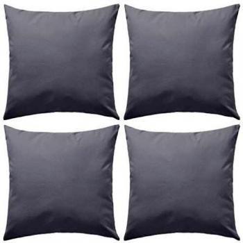 Oreillers de Canapé 4 pièces 45 x 45 cm Gris