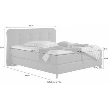 Cecina Boxspringbett Home Affaire – 5 Breiten, 3 Ausführungen, 2 Härtegrade, Knopfheftung & Topper