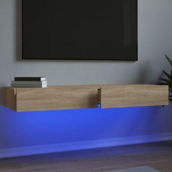 Meubles TV Chêne avec Lumière LED