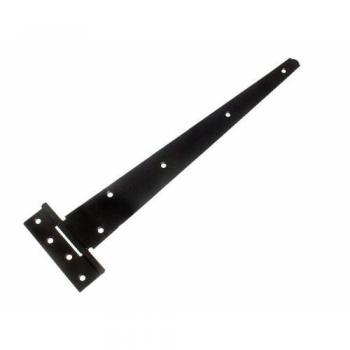Durable Steel Gate Shed Door Tee T Hinge 16 Inch 400mm Black + Screws (20 Pairs)