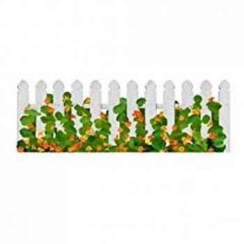 Décoration murale Capucines – Sticker autocollant barrière blanche 3XL