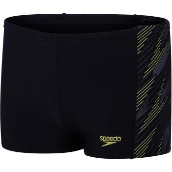 Speedo HyperBoom Kids’ Swim Shorts – Black with Lemon Drizzle, USA Charcoal 5‑6