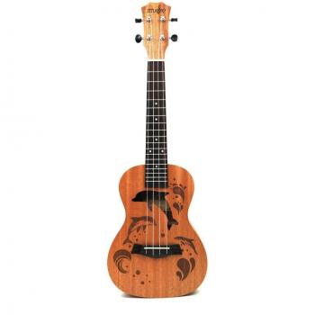 21 Zoll Mahagoni Ukulele mit Sapele und 4 Saiten