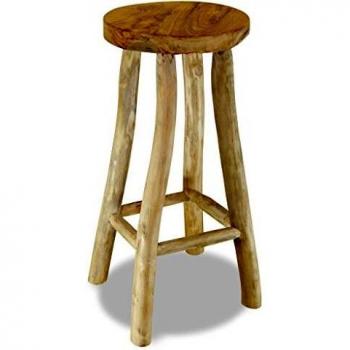 VidaXL Sgabello da Bar in Teak Massello