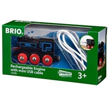 BRIO 33599 Locomotiva Ricaricabile con Mini Cavo USB