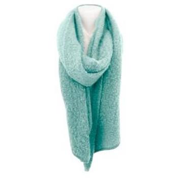 Bouclé Winter‑Trapezschal „Mint“ – 200 × 40 cm – Soft & Fluff