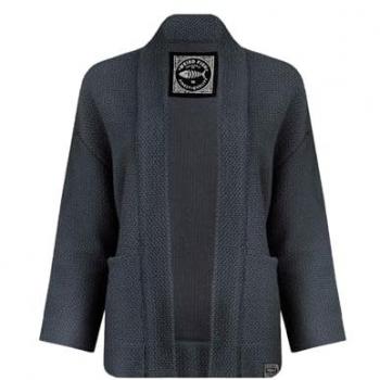 Weird Fish – Blue Santosh Cropped Cardigan (Macaroni)