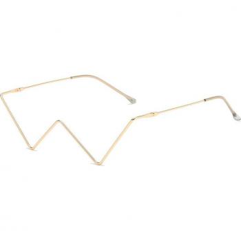 Gafas V Mujer Sin Marco con Brillo