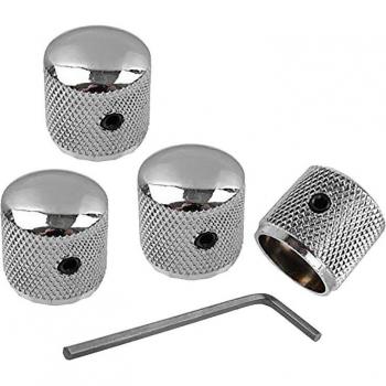 4Pcs Metal Tone Dome Knobs for Strat & Telecaster