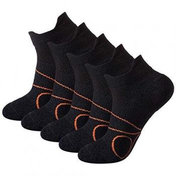 ComfortCushion Black Compression Running Socks – 5 Pack